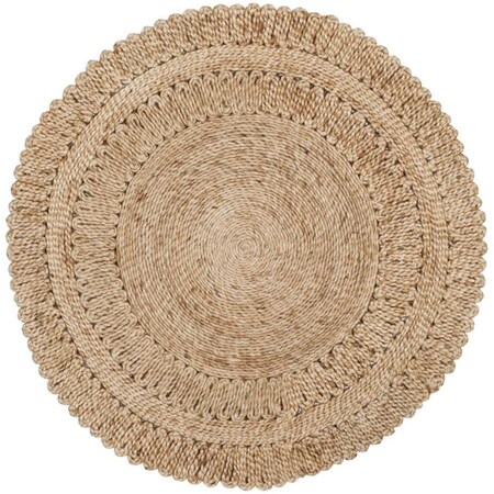 Safavieh 4 x 4 ft. Natural Fiber Hand Woven Rug, Round - Natural NF356A-4R